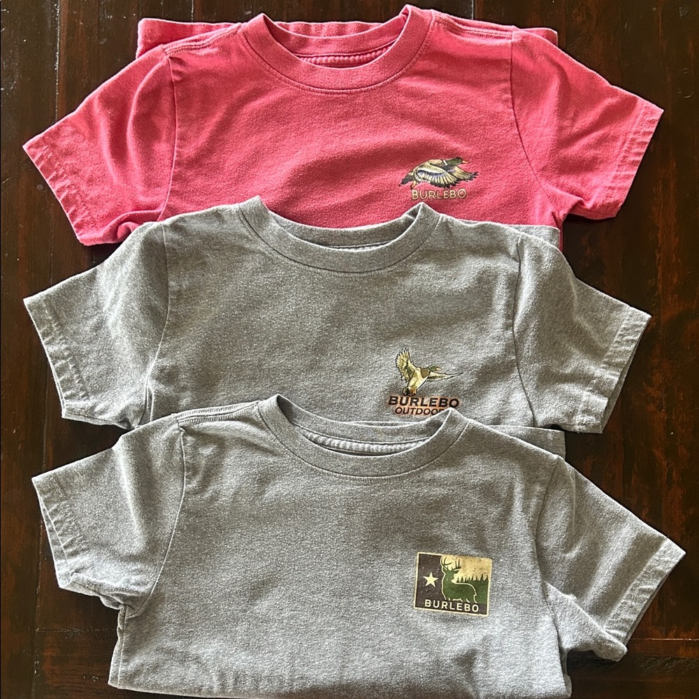 Boys Burlebo tshirts bundle of 3 size m/8